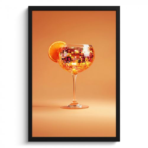 Bilder mit Rahmen - Getränk - Orange - Glitzer - Disco
