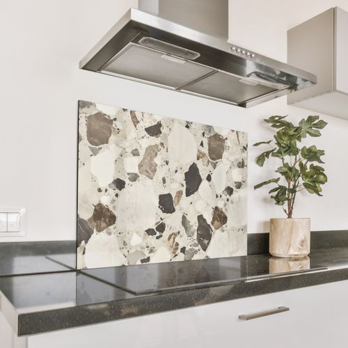Spritzschutz Küche - Neutral - Steine - Dekoration - Terrazzo