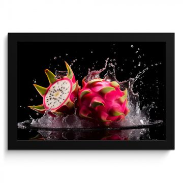 Bilder mit Rahmen - Drachenfrucht - Schwarz - Wasser - Frucht - Frucht