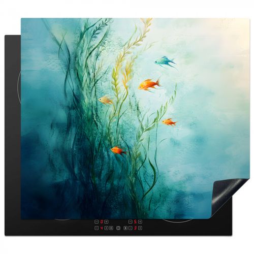 Herdabdeckplatte - Wasserpflanzen - Fische - Farbenfroh - Wasser