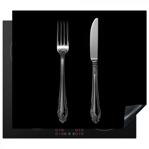 Herdabdeckplatte - Gabel - Messer - Silber