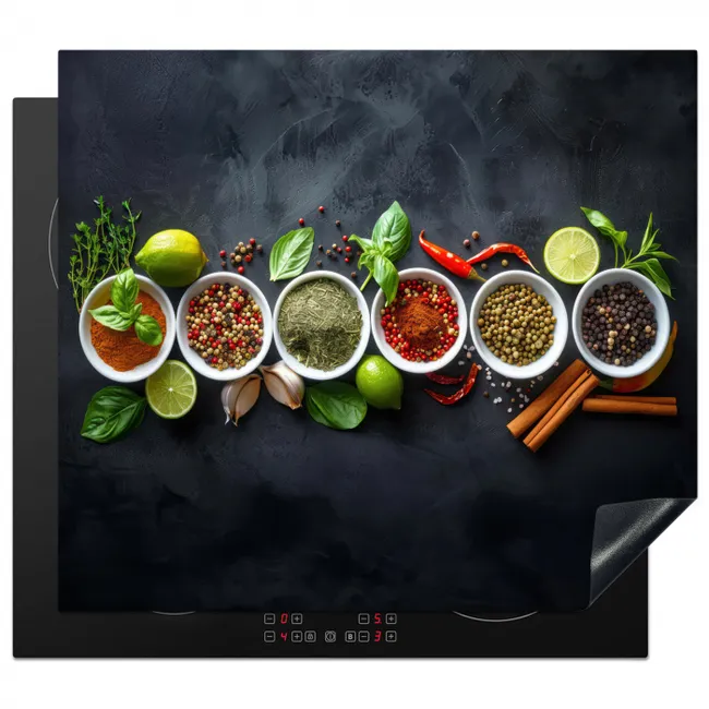 Herdabdeckplatte - Kräuter - Gewürze - Konkrete Optik - Stilleben