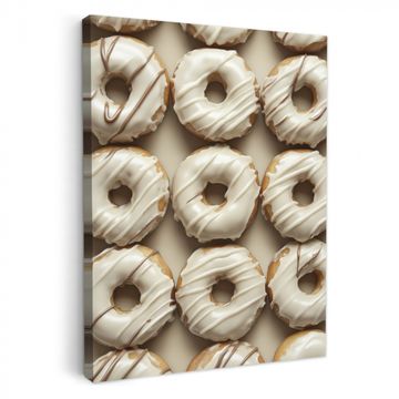 Leinwandbilder - Donuts - Schokolade - Weiß - Beige