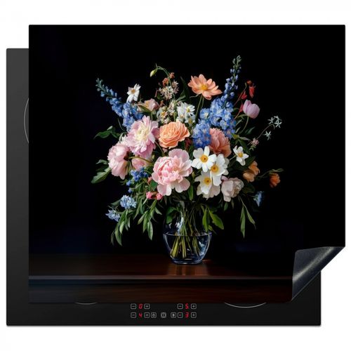 Herdabdeckplatte - Pastell - Blumen - Vase