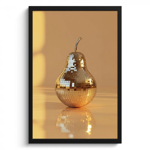 Bilder mit Rahmen - Gold - Disco - Glitzer - Birne