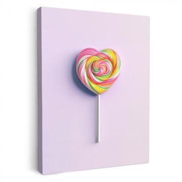 Leinwandbilder - Herz - Lutscher - Bonbon