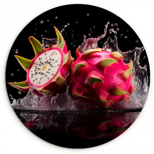 Runde Bilder - Drachenfrucht - Schwarz - Wasser - Frucht - Frucht
