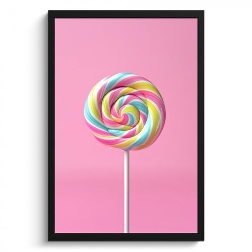 Bilder mit Rahmen - Lollipop - Rosa - Süßigkeit - Süß