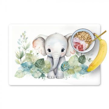Tischset - Elefant - Tiere - Natur - Kind - Aquarell - 6 Stück