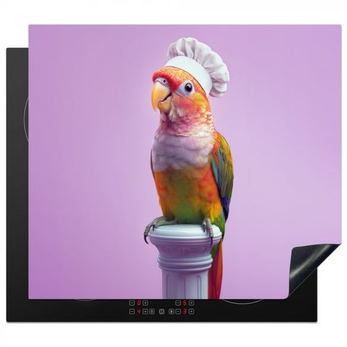 Herdabdeckplatte - Papagei - Kochmütze - Säule - Vogel