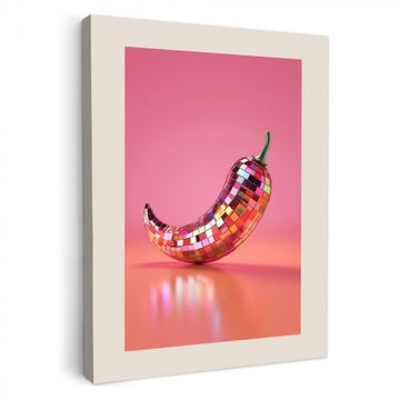 Leinwandbilder - Disco - Paprika - Rosa