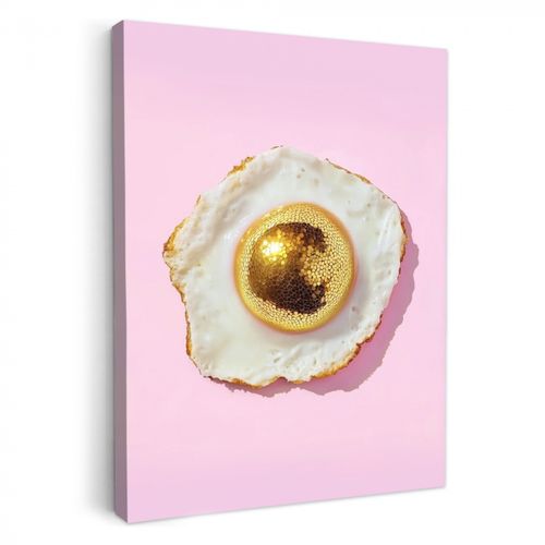 Leinwandbilder - Ei - Disco - Frühstück - Glitzer