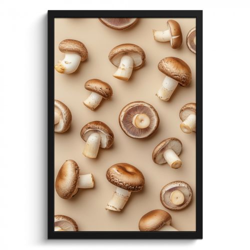 Bilder mit Rahmen - Kastanienpilze - Beige
