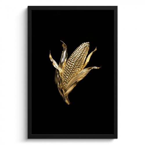 Bilder mit Rahmen - Mais - Lebensmittel - Gold - Schwarz