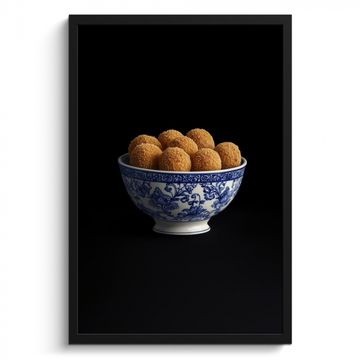 Bilder mit Rahmen - Delfter Blau - Bitterballen - Holland - Schale