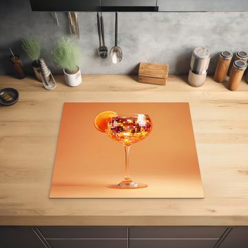 Herdabdeckplatte - Getränk - Orange - Glitzer - Disco