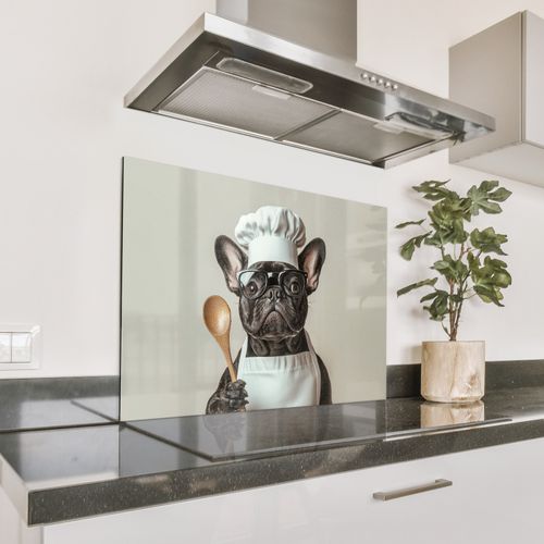 Spritzschutz Küche - Brillen - Hund - Koch