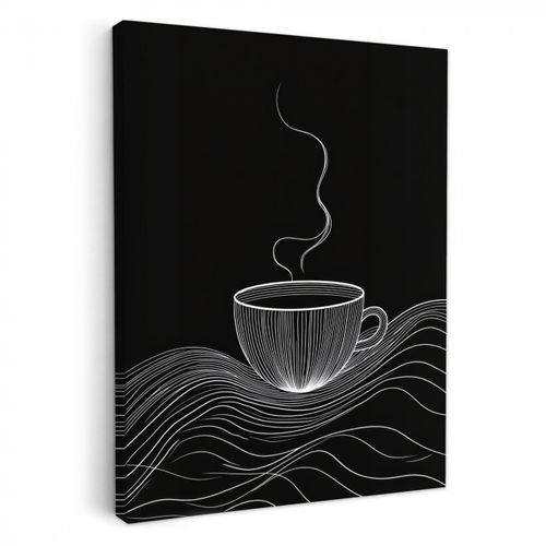 Strichzeichnung - Kaffeetasse - Schwarz