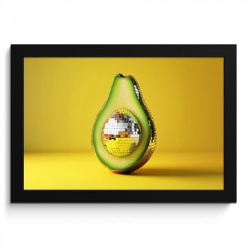 Bilder mit Rahmen - Avocado - Discokugel - Gelb - Glitzer