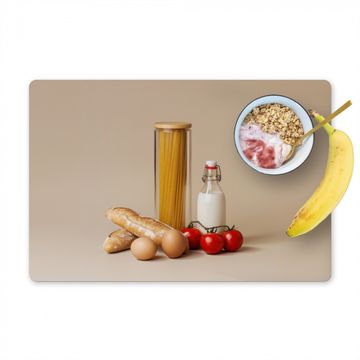 Tischset - Spaghetti - Milch - Tomaten - Eier - Brot - 6 Stück