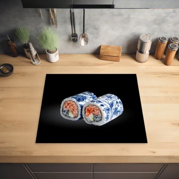 Herdabdeckplatte - Sushi - Delfter Blau - Reis - Fisch - Elegant