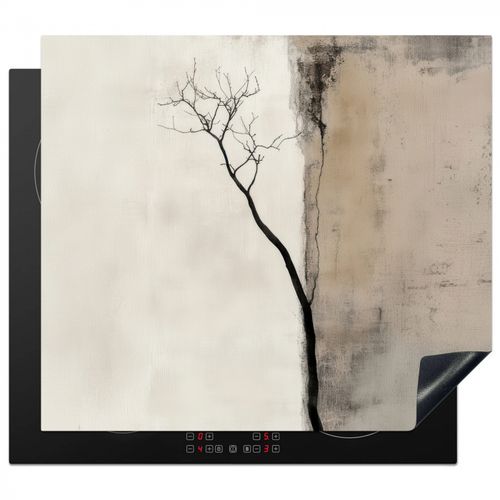 Herdabdeckplatte - Wabi sabi - Pflanze - Beige