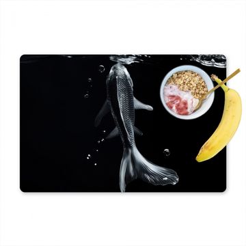 Tischset - Koi - Fisch - Wasser - Schwarz - 6 Stück
