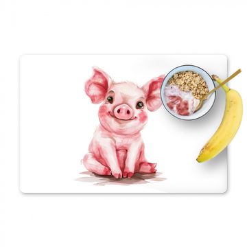 Tischset - Schwein - Rosa - Babytier - Bauernhoftiere - 6 Stück