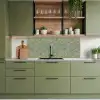 Subtiel - Geometrisch - Goud - Groen keuken achterwand 2 middel 871 -sfeer3