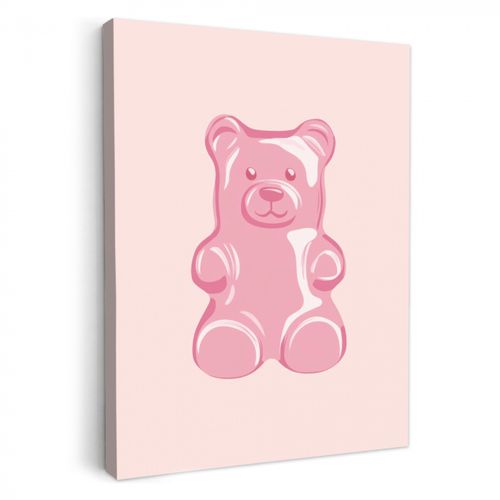 Leinwandbilder - Bär - Rosa - Bonbon