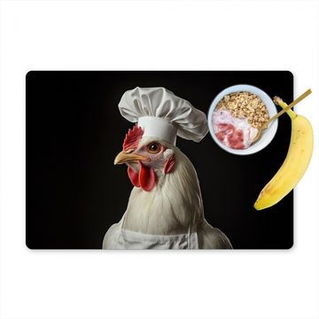 Tischset - Koch - Rot - Huhn - 6 Stück
