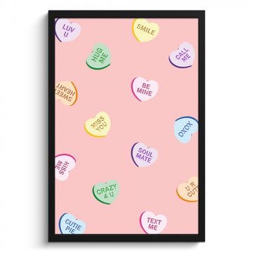 Bilder mit Rahmen - Herz - Bonbon - Pastell - Text
