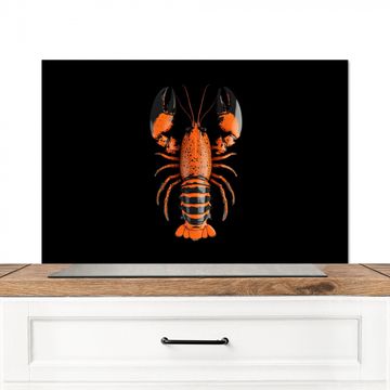Spritzschutz Küche - Krebs - Orange - Schwarz - Modern
