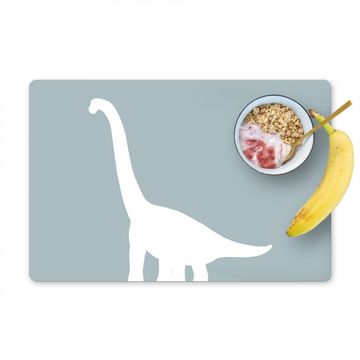 Tischset - Dino - Brachiosaurus - Dinosaurier - Blau - 6 Stück