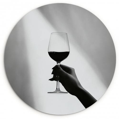 Runde Bilder - Leicht - Wein - Rot - Glas