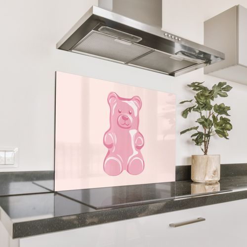 Spritzschutz Küche - Bär - Rosa - Bonbon