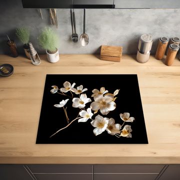 Herdabdeckplatte - Eleganz in Elfenbein und Gold