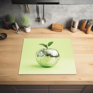 Herdabdeckplatte - Grün - Disco - Dekoration - Apfel