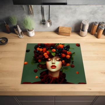 Herdabdeckplatte - Weiblich - Erdbeeren - Himbeeren - Brombeeren - Beeren
