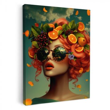 Leinwandbilder - Weiblich - Orange - Beere - Orange