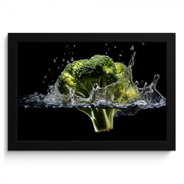 Bilder mit Rahmen - Brokkoli - Grün - Wasser - Schwarz