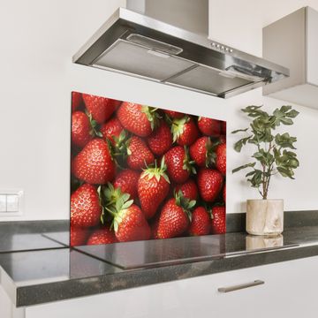 Spritzschutz Küche - Erdbeere - Obst - Rot