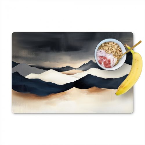 Tischset - Berge - Dunkelblau - Landschaft - 6 Stück