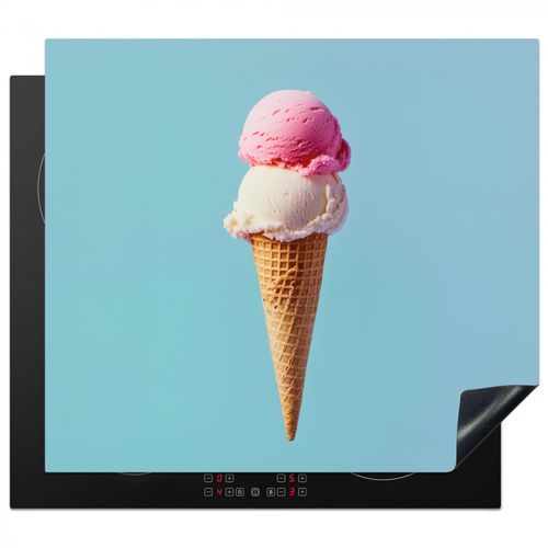 Herdabdeckplatte - Schaufel Eiscreme - Kegel - Blau
