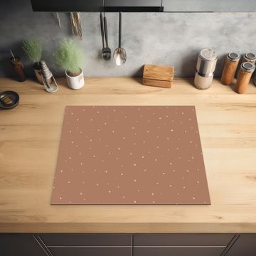 Herdabdeckplatte - Sternenstaub auf Terrakotta
