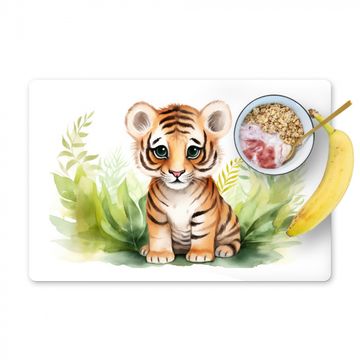 Tischset - Tiger - Pflanzen - Kind - Aquarell - Wildtiere - 6 Stück