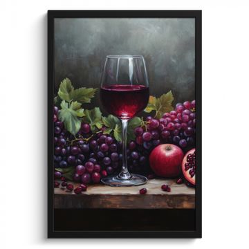 Bilder mit Rahmen - Wein - Obst - Stilleben