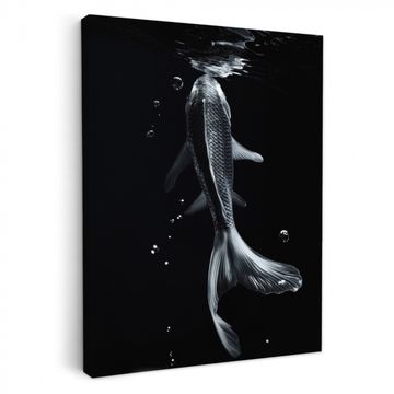 Leinwandbilder - Koi - Fisch - Wasser - Schwarz