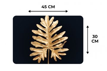 Tischset - Goldene Monstera Majestät - 6 Stück