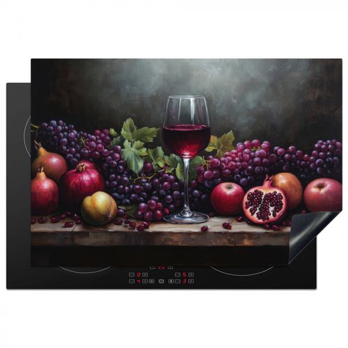 Herdabdeckplatte - Wein - Obst - Stilleben